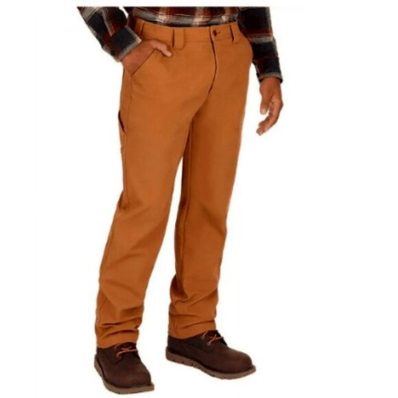 Coleman Men's Fleece Lined Pant Durable Stretch Brown 40x32 NWT - Picture 1 of 8